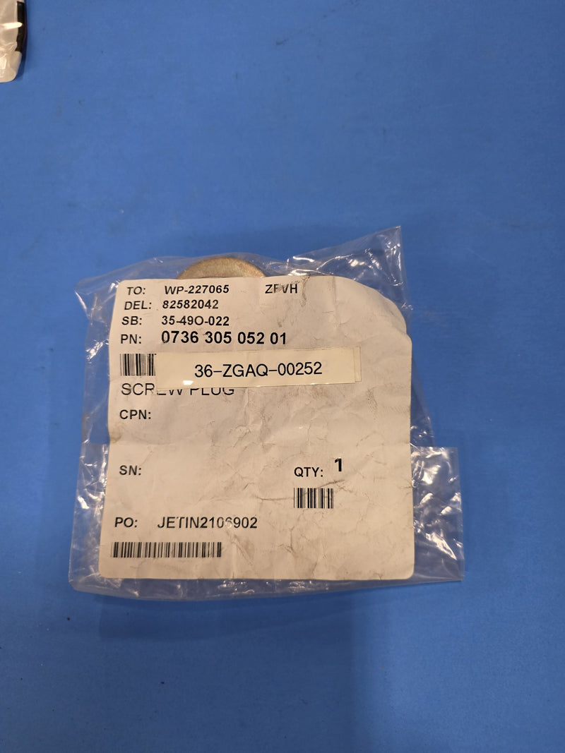 Bosch Rexroth 0736-305-052-01 screw plug for Hyundai ZGAQ-00252 on Prince George BC shelf