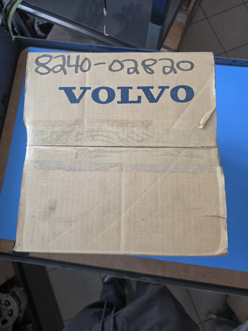 Plain Volvo carton with the part number 8240-02820 written on it by hand