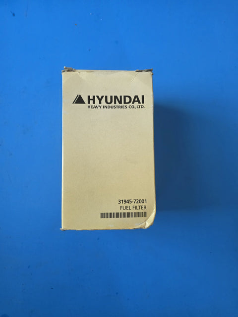 Hyundai Heavy Industries printed carton for fuel filter part number 31945-72001