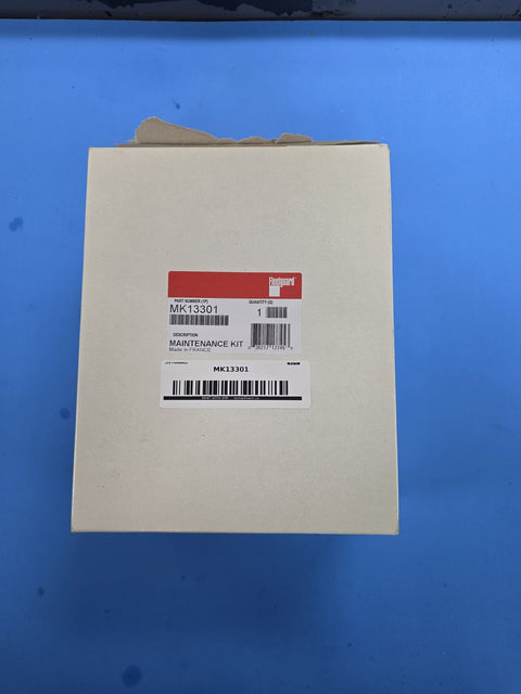 Genuine Fleetguard MK13301 maintenance kit in the original box marked MAINTENANCE KIT, Made in FRANCE, quantity one