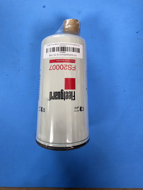Genuine Fleetguard FS20007 fuel water separator on the AIM shelf in bin S2-B