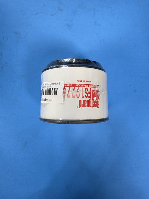 Genuine Fleetguard fuel water separator printed made in U.K. on the AIM shelf, shelf label reading Racor R45P