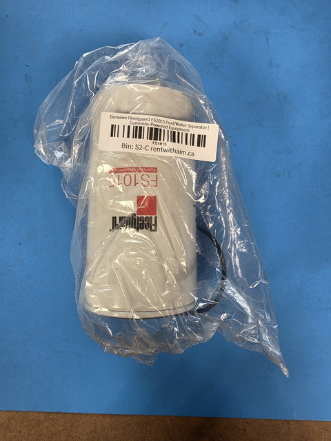 Genuine Fleetguard FS1015 fuel water separator bagged with its seal ring, bin S2-C