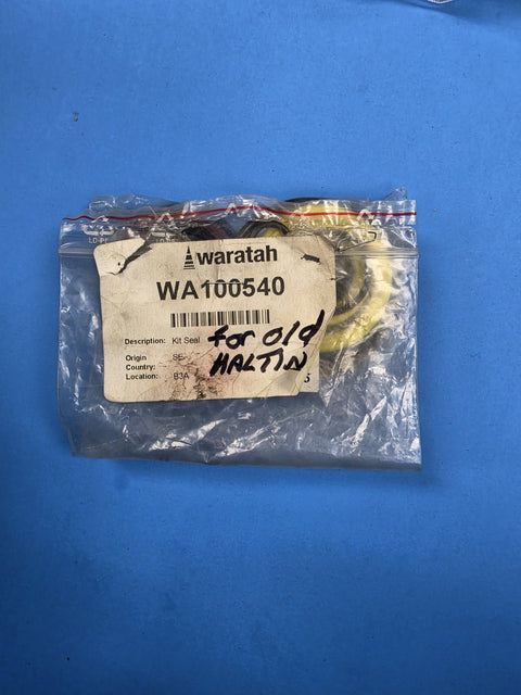 Waratah branded label WA100540 Kit Seal on a bagged seal kit at AIM Rentals Prince George
