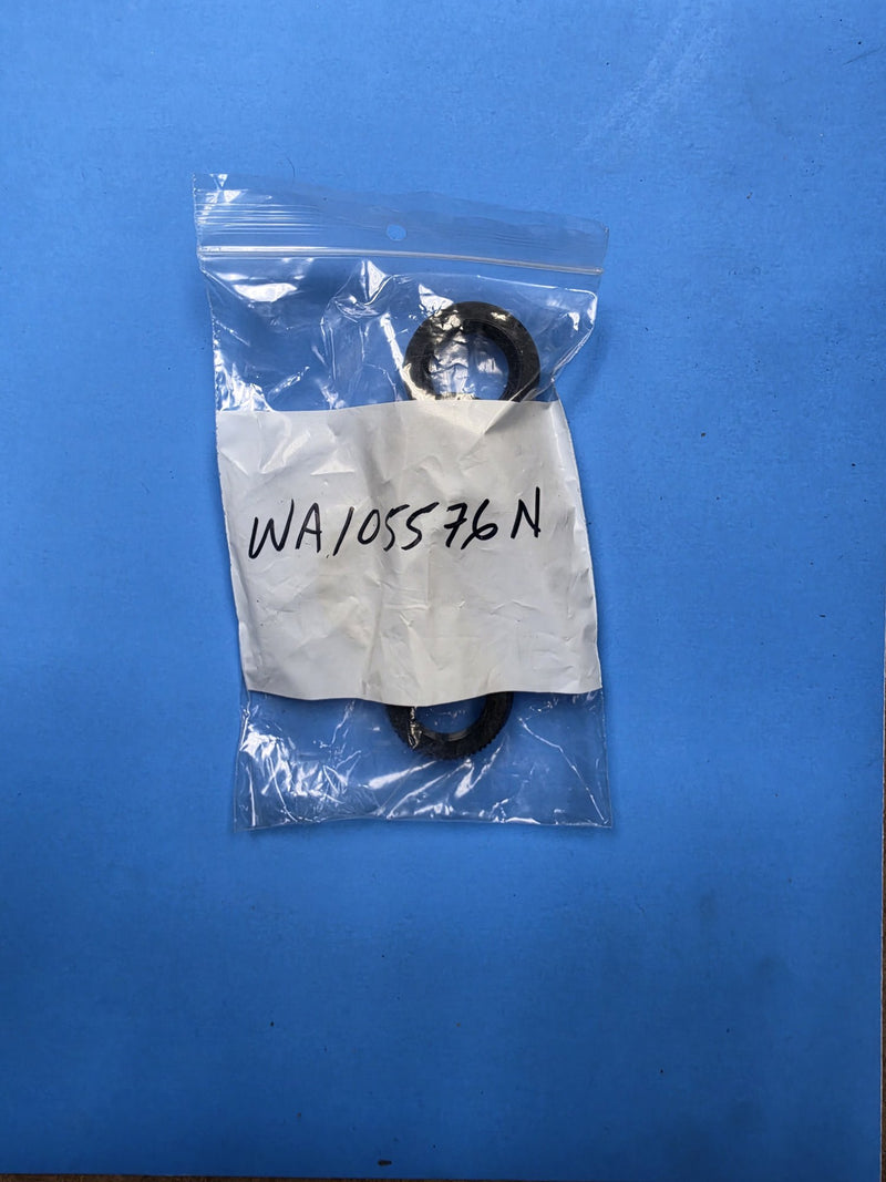Bag hand marked WA105576N holding two black seal rings at AIM Rentals Prince George