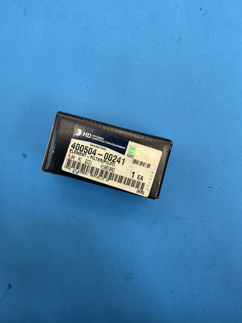 Genuine HD Hyundai 400504-00241 pilot filter element box with hologram, Prince George BC shelf