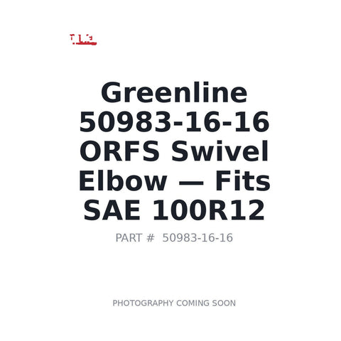 OEM-spec GreenLine 50983-16-16 ORFS female swivel 90 degree elbow crimp fitting 1 inch hose