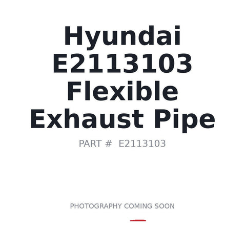 Hyundai E2113103 Flexible Exhaust Pipe for Hyundai HCE Equipment