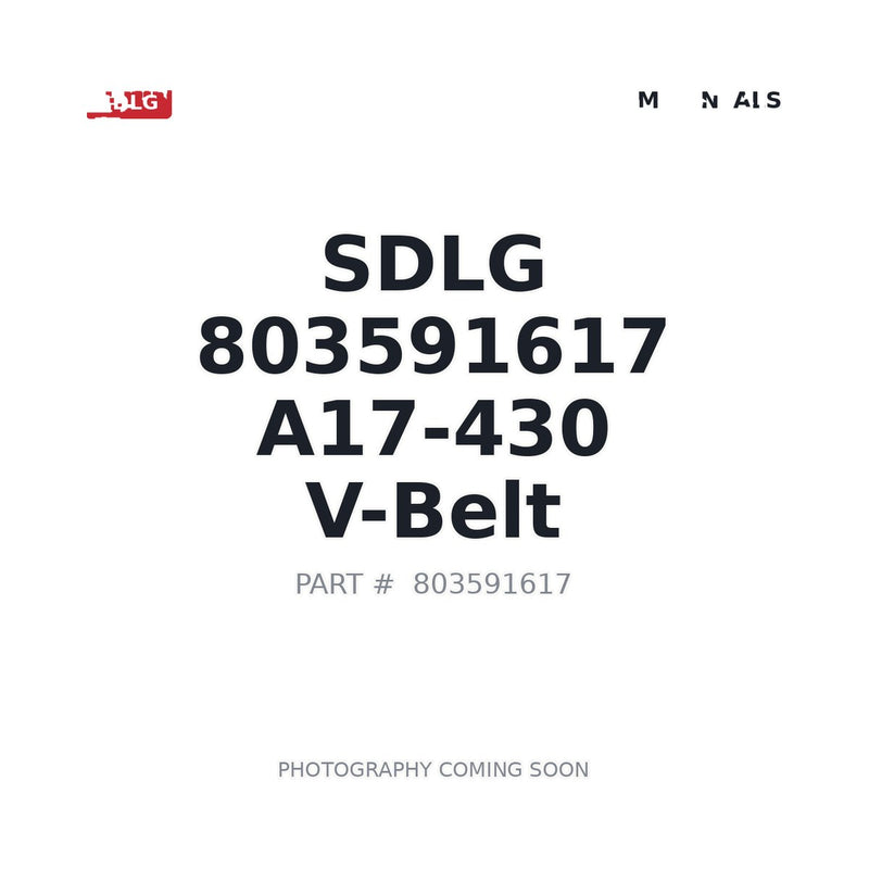 Genuine SDLG 803591617 V-Belt A17-430 for L958H Wheel Loader — stocked Prince George BC