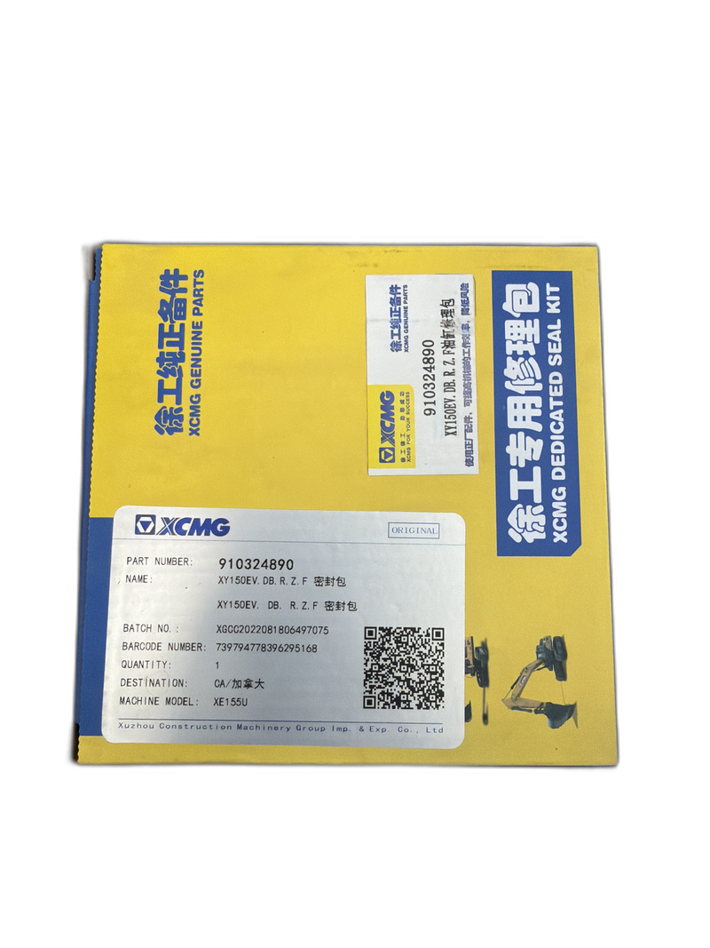 910324890 XCMG XY150EV.DB.R.Z.F Boom Cylinder Seal Package