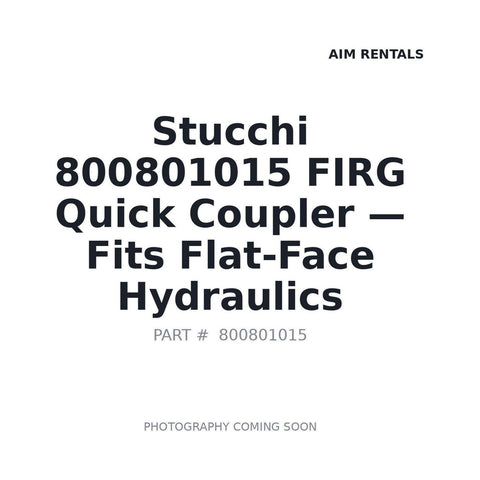 Genuine Stucchi 800801015 FIRG Series 1-inch Flat-Face Hydraulic Quick Coupler ISO 16028