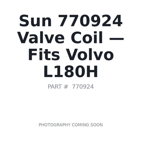 Sun Hydraulics 770924 24VDC Solenoid Coil for cartridge valves | Volvo L180H | ships Canada-wide