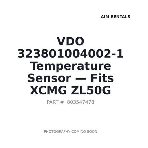 VDO 323-801-004-002-1 Oil Temperature Sender XCMG ZL50G ZL50GN — stocked Prince George BC
