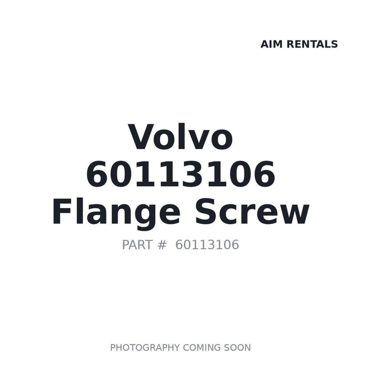 Volvo CE 60113106 OEM-spec hexagon flange screw for A-Series haulers L-Series loaders EC EW excavators