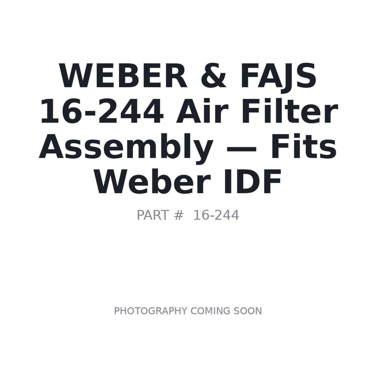 16-244 & FAJS 16-244 Filters