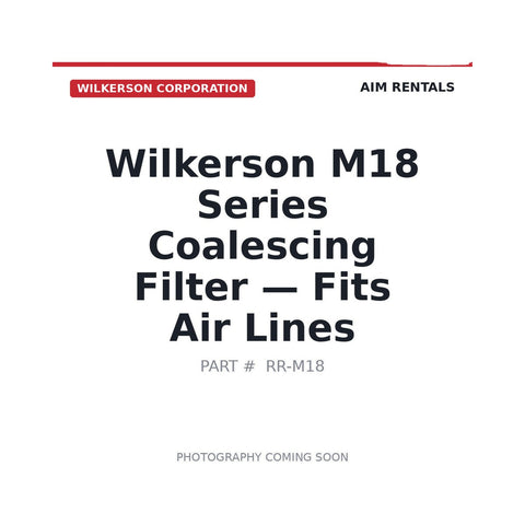 Wilkerson M18 series compressed air filter for industrial pneumatic systems