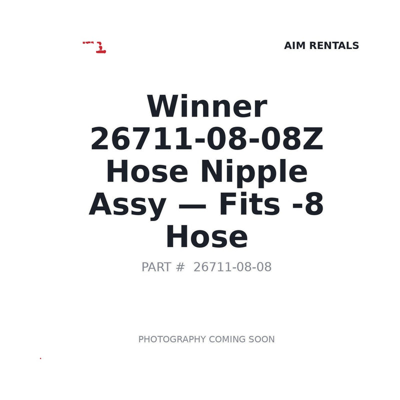 Winner Danfoss 26711-08-08Z JIC female straight crimp hose fitting -8 braided hose stocked BC Canada
