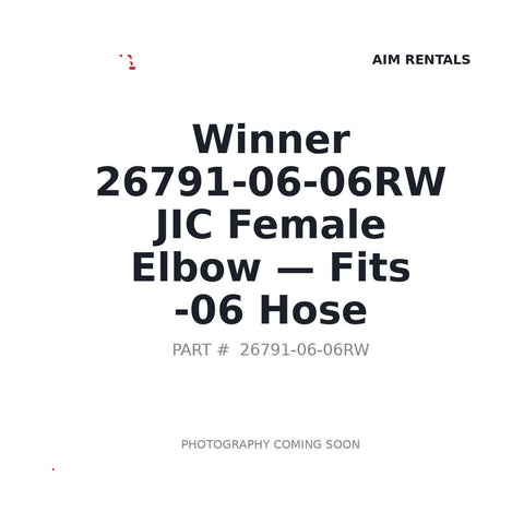 Winner by Danfoss 26791-06-06RW 90° JIC Female Hose Fitting 316Ti Stainless -06