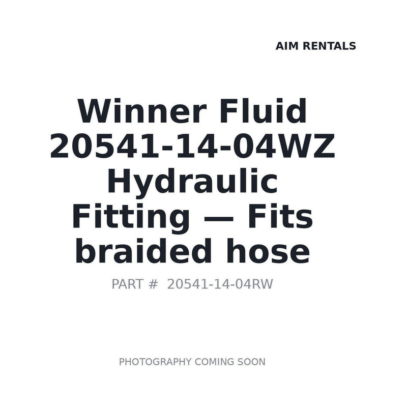 Winner Fluid 20541-14-04RW hydraulic hose fitting M14x1.5 1/4 inch braided hose | BC stock