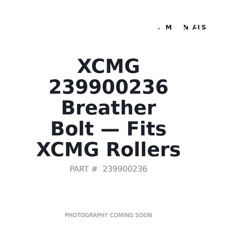 Genuine XCMG 239900236 TQLS-M12 Breather Bolt M12 | fits XS183J LW541F