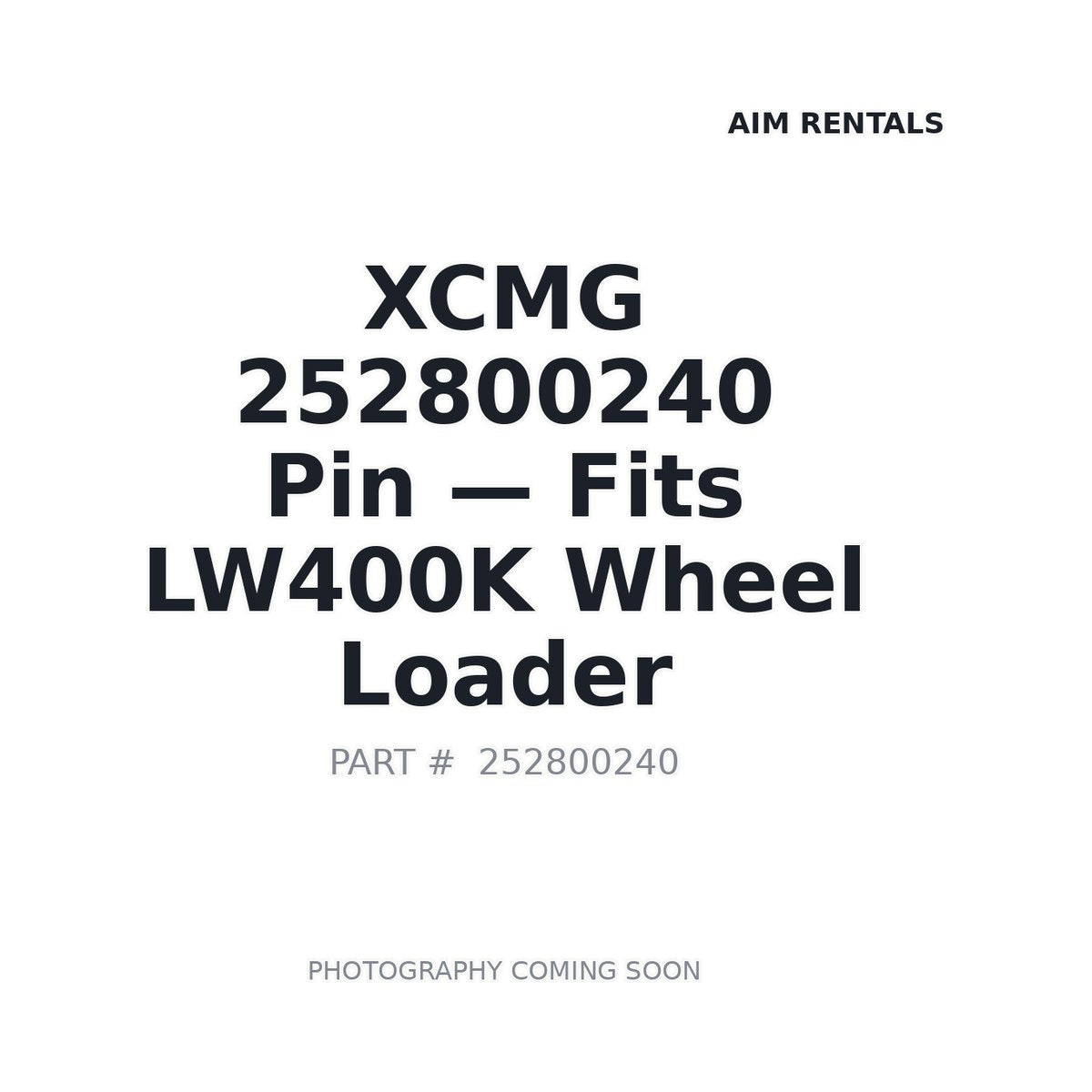 252800240 XCMG Pins