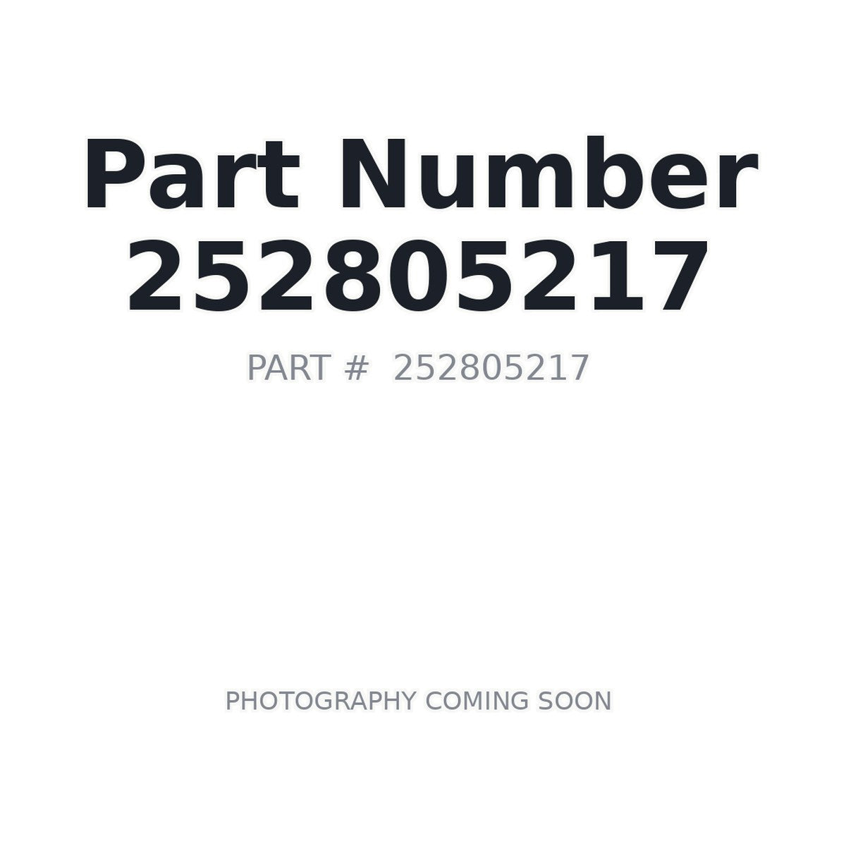 252805217 XCMG Part Number Placeholder