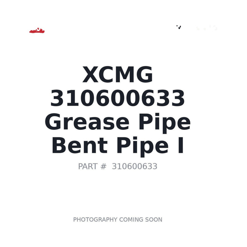 XCMG 310600633 Grease Hose Bent Pipe for XE200 XE210 Excavator