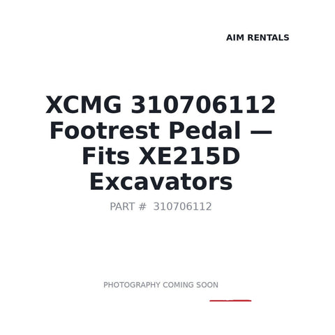 XCMG 310706112 Footrest cab part for XE215C XE265C XE370CA