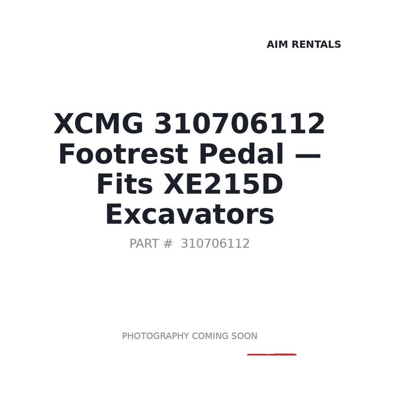XCMG 310706112 Footrest cab part for XE215C XE265C XE370CA