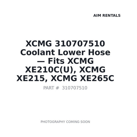 XCMG 310707510 Coolant Lower Radiator Hose for XE215 XE265C excavator