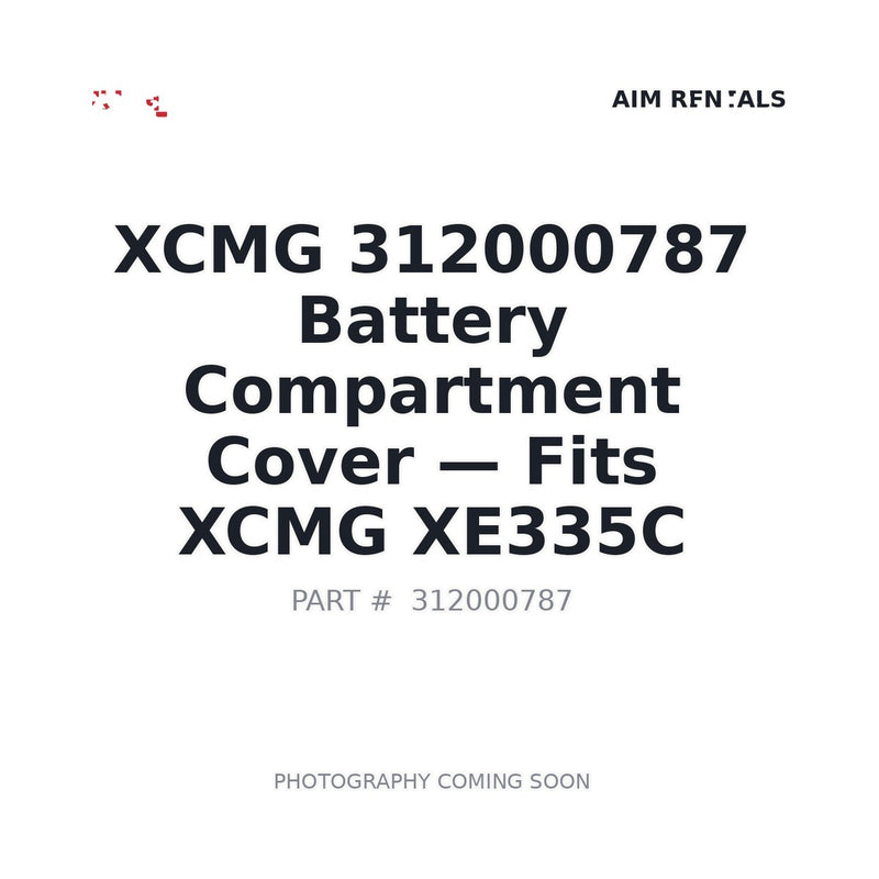 XCMG 312000787 Battery Compartment Cover for XE335C excavator