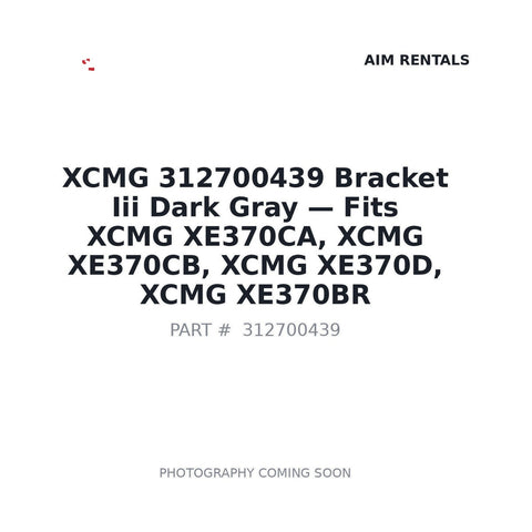 Genuine XCMG 312700439 Bracket III Dark Gray for XE370CA XE370CB Excavator
