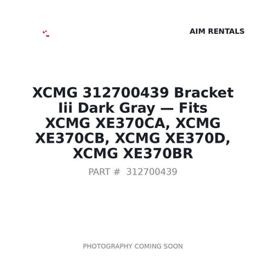 312700439 XCMG Bracket Iii Dark Gray - Fits XCMG XE370CA, XCMG XE370CB