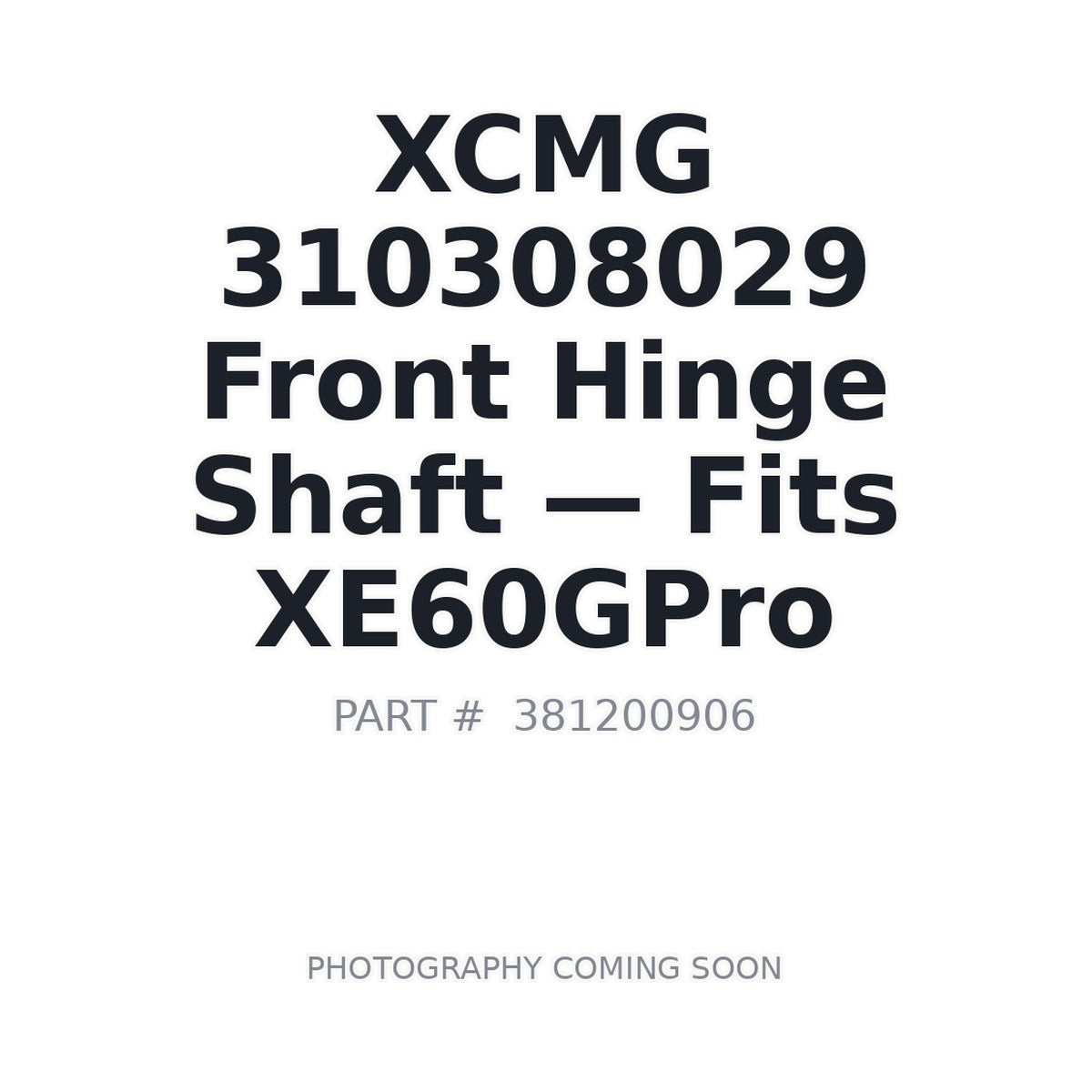310308029 XCMG Pins & Shafts