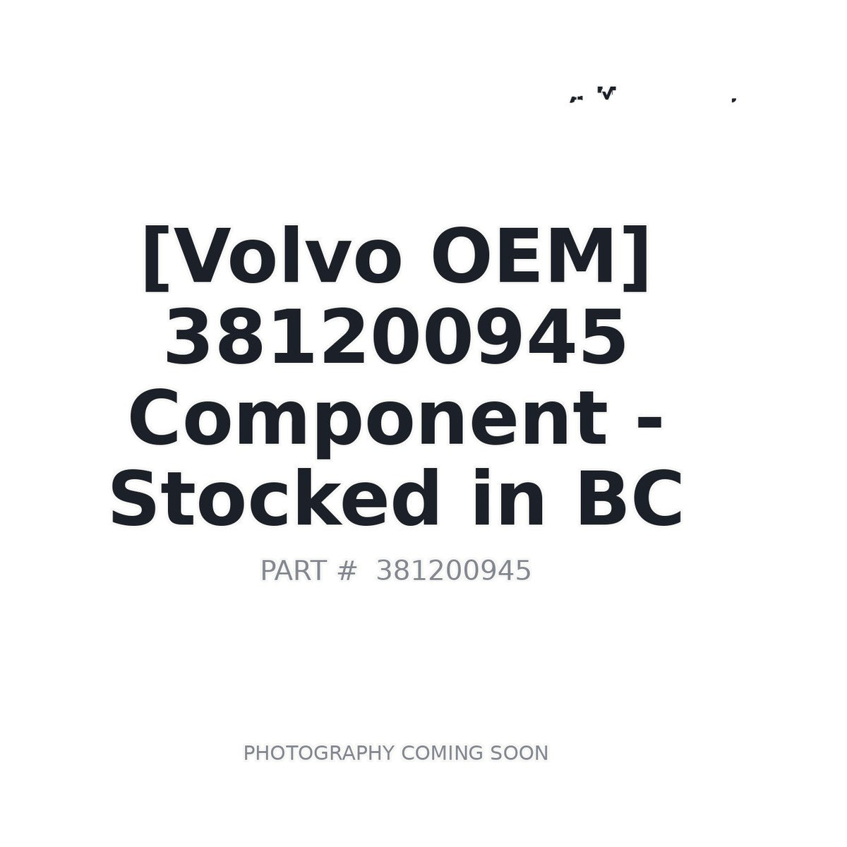 381200945 Volvo Component