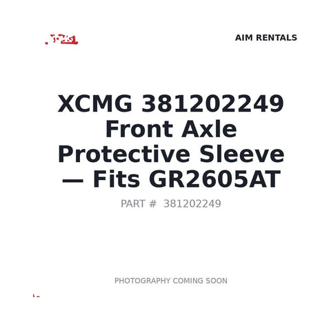 XCMG 381202249 Front Axle Protective Sleeve for GR2605AT Motor Grader