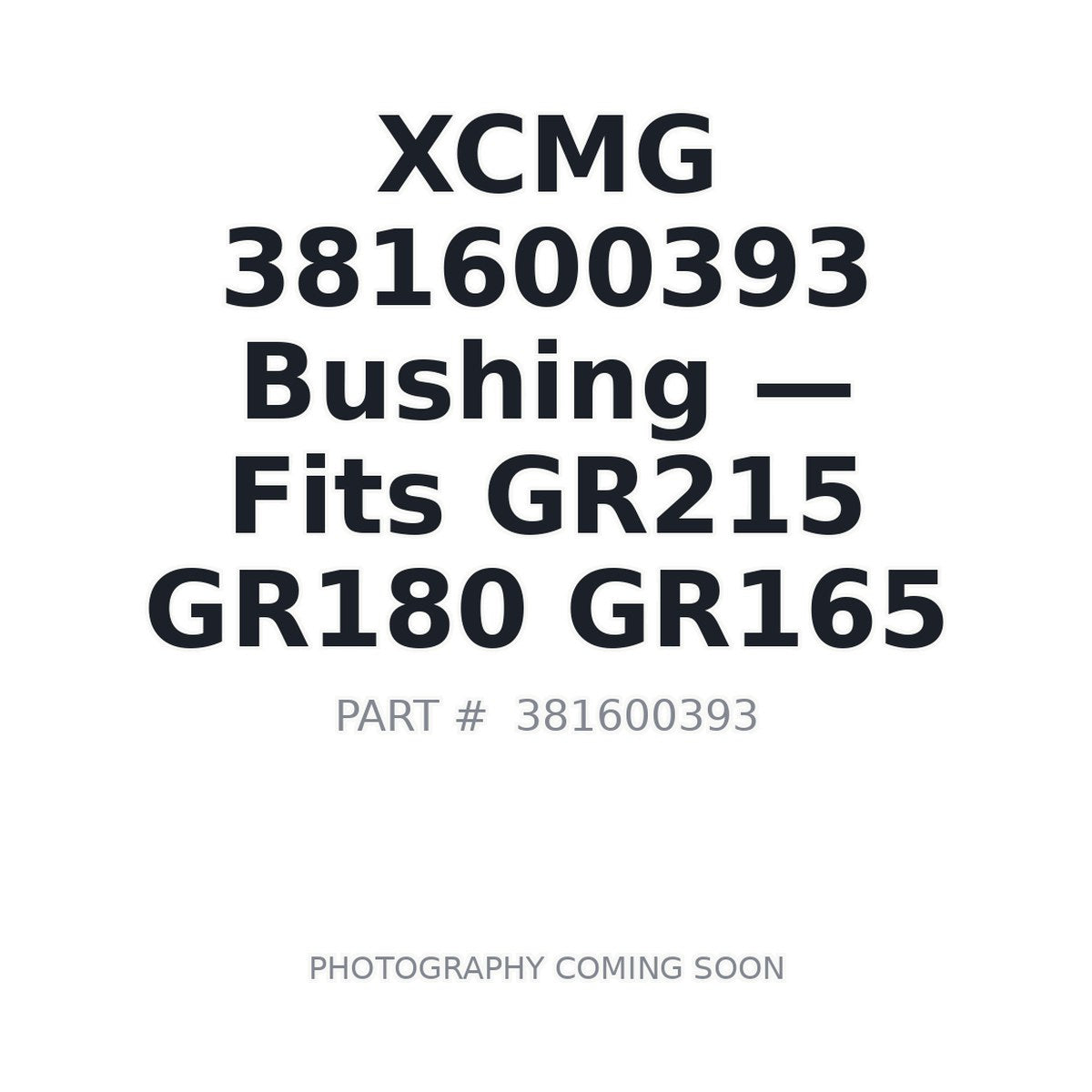 381600393 XCMG Bushings