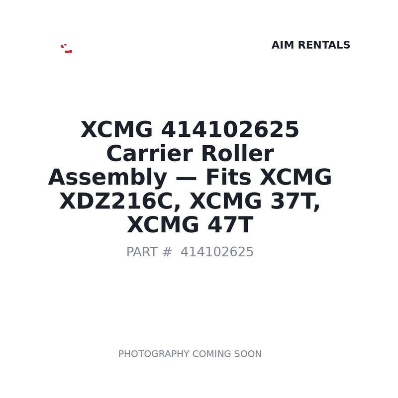 Genuine XCMG 414102625 Carrier Roller Assembly for XDZ216C 37T 47T