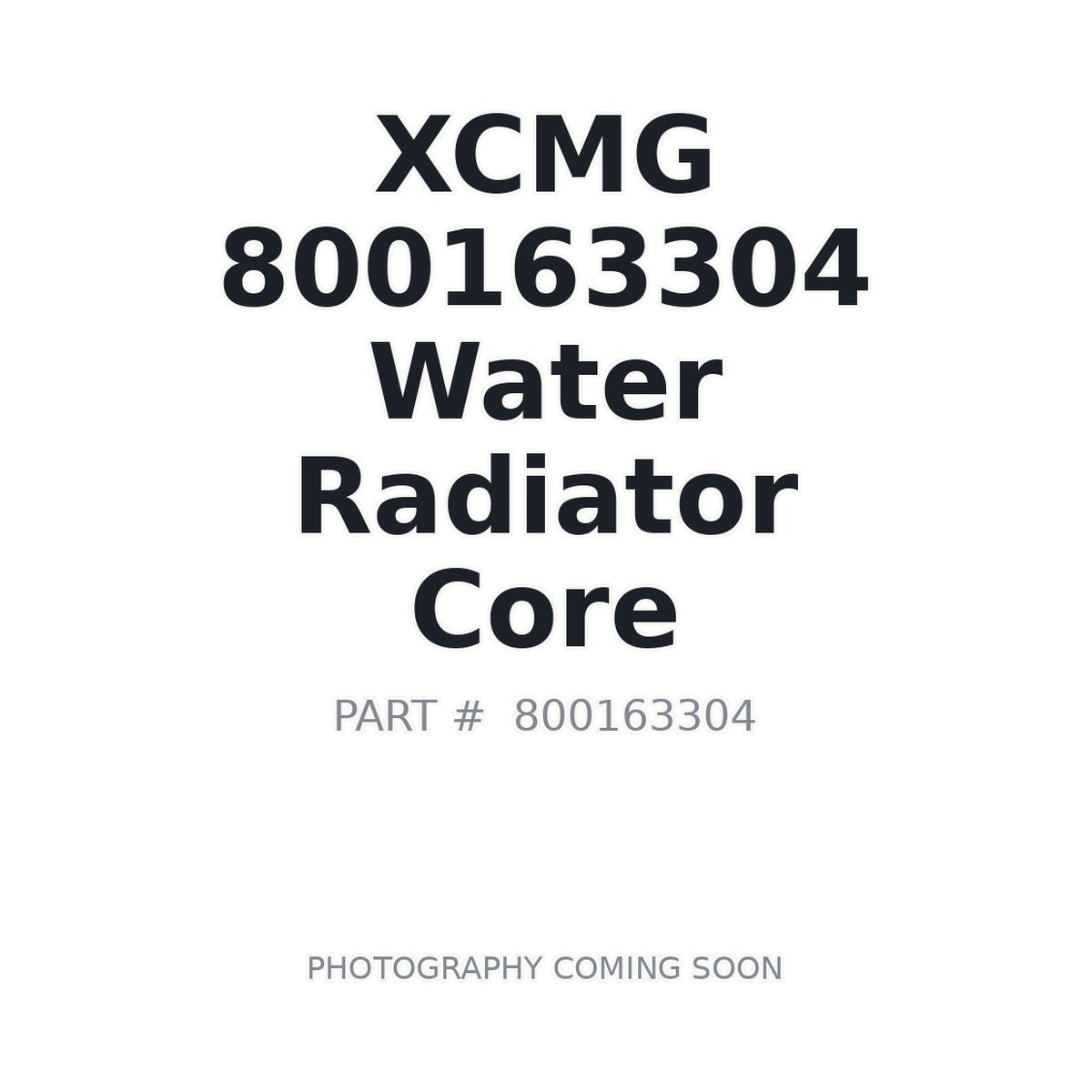 800163304 XCMG Radiator Core