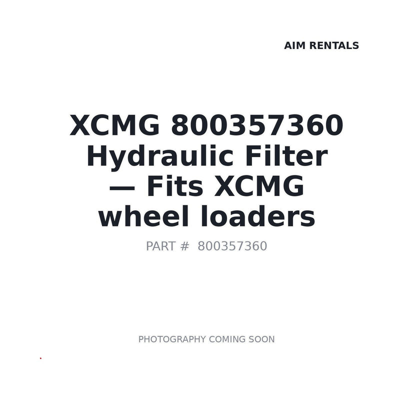 XCMG 800357360 Hydraulic Transmission Filter | In Stock Prince George BC