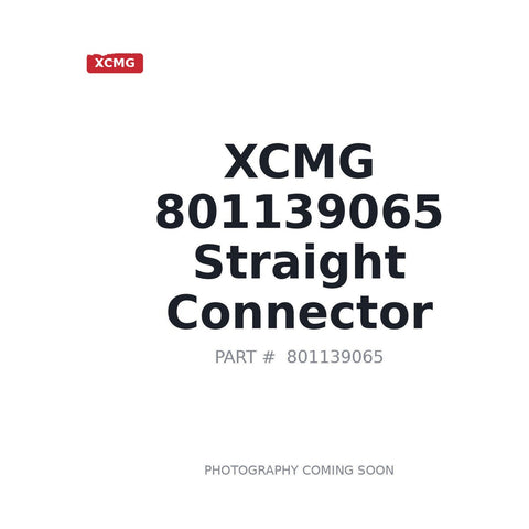 XCMG 801139065 OEM-spec Hydraulic Adapter XE200C | In Stock Prince George BC