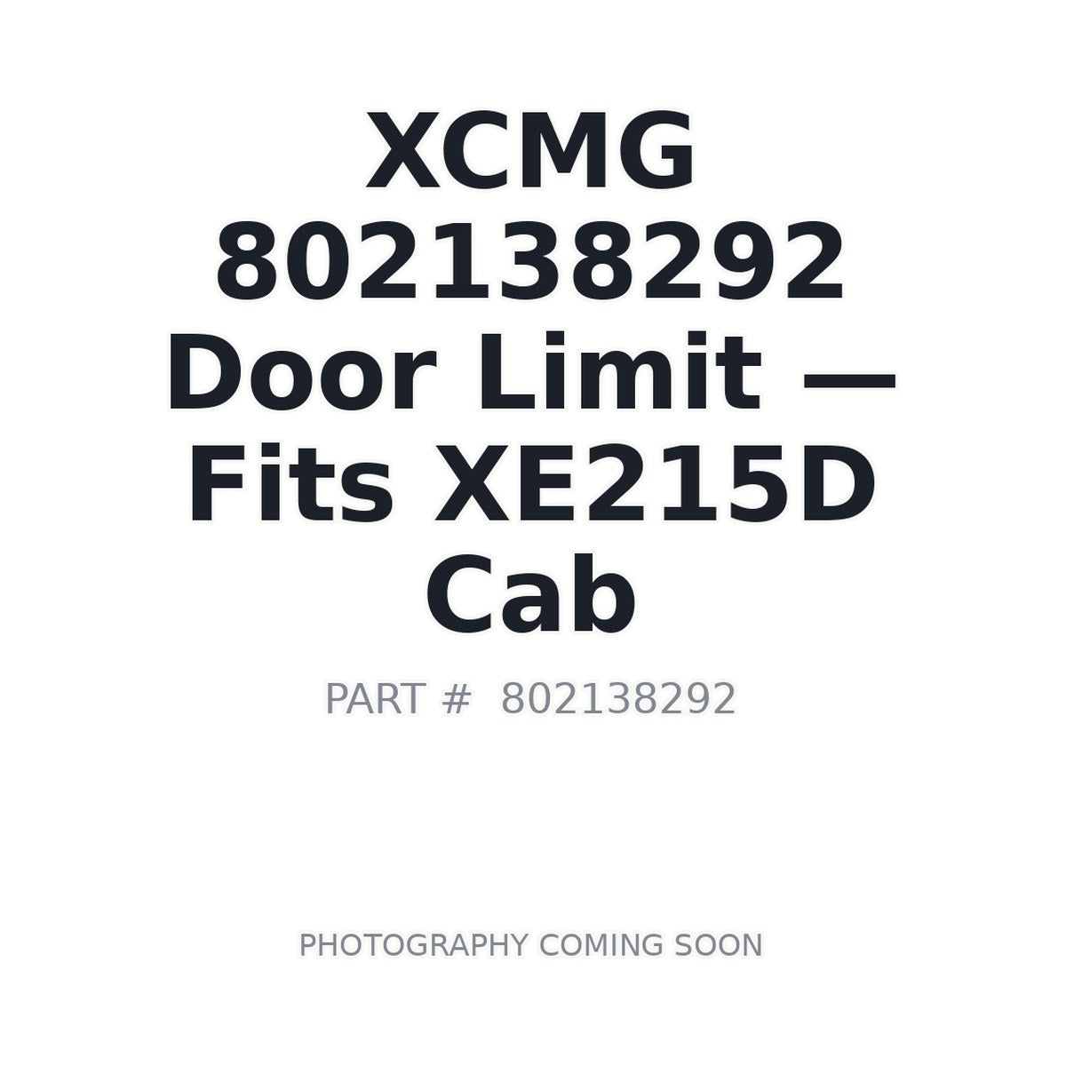802138292 XCMG Cab Door Parts