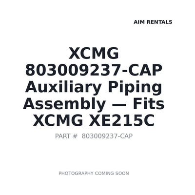 803009237-CAP XCMG Auxiliary Piping Assembly - Fits XCMG XE215C