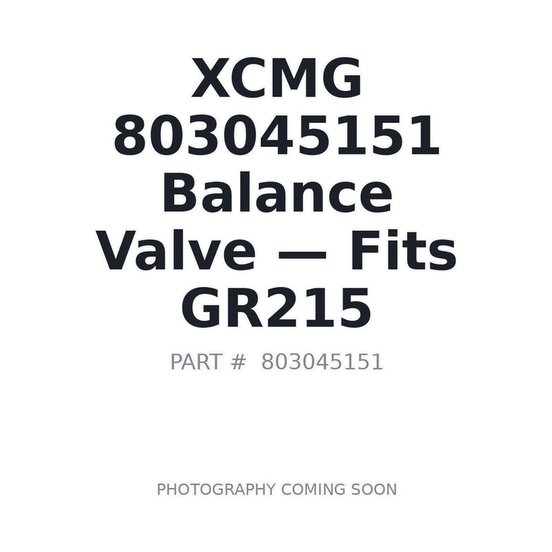 XCMG 803045151 Hydraulic Balance Valve for GR180 motor grader