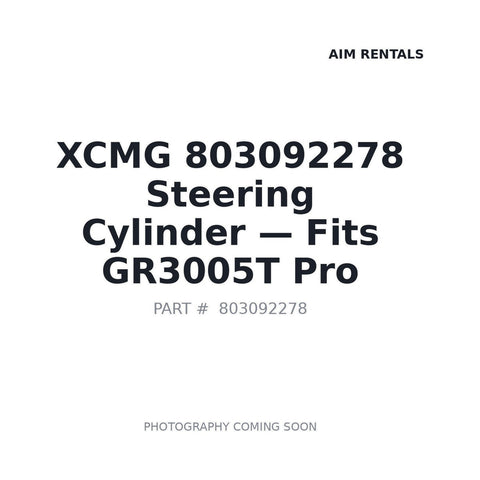 XCMG 803092278 Hydraulic Cylinder for GR3005T Pro Motor Grader