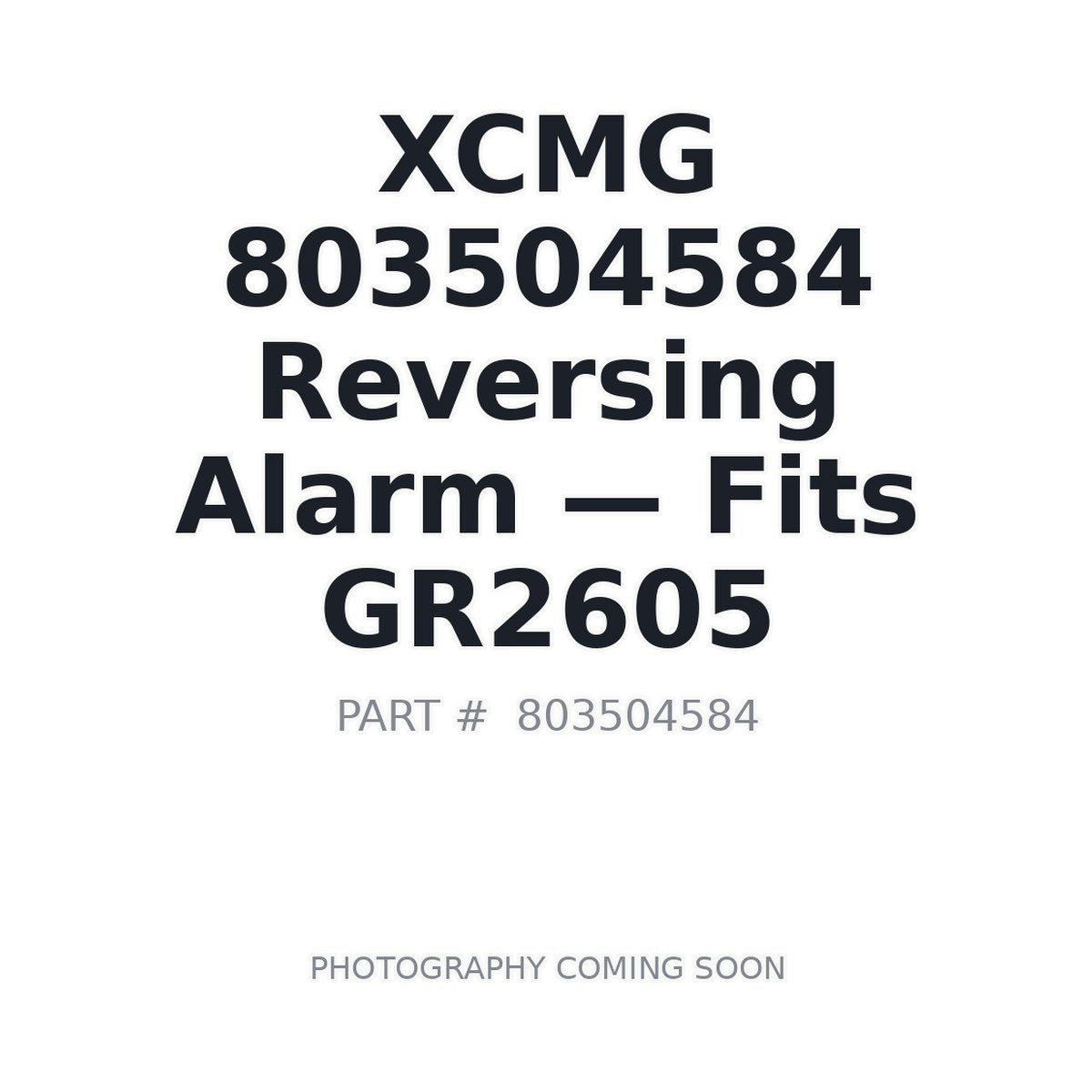 803504584 XCMG Electrical Parts