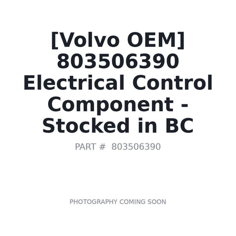 803506390 Volvo Electrical