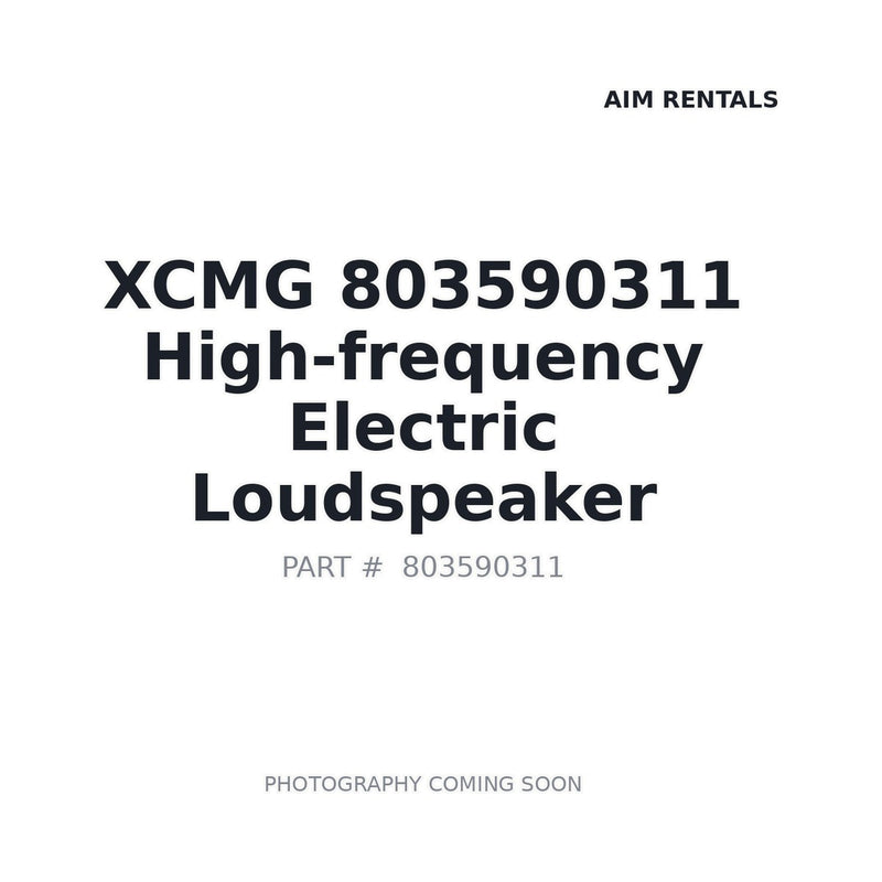 Genuine XCMG 803590311 High-Frequency Loudspeaker for ZL50GN Wheel Loader — stocked Prince George BC