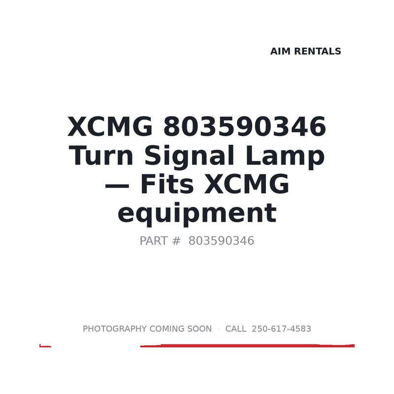 Genuine XCMG 803590346 Light Assembly for XCMG Construction Equipment