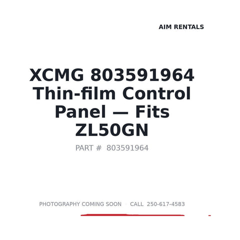 Genuine XCMG 803591964 Electrical Control Panel for ZL50GN Wheel Loader